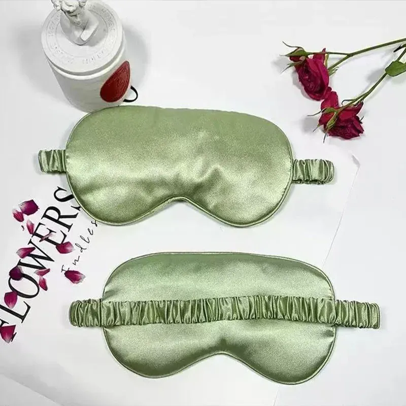 Masque de sommeil en soie synthétique, cache-yeux doux et confortable, protection oculaire SMYZ006 5