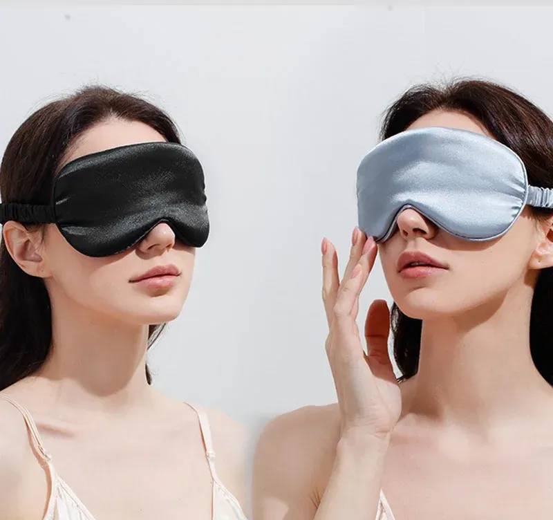 Masque de sommeil en soie imitée, design