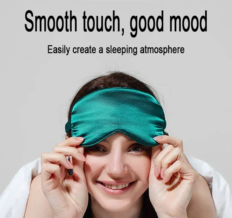 Masque de sommeil en soie imitée, détail final