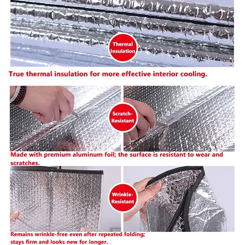 Pare-soleil avant et arrière pour voiture, protection solaire et isolation thermique 6