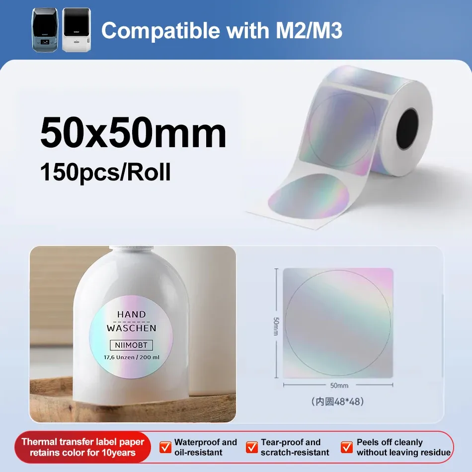 Imprimante d'étiquettes thermique portable M2 Niimbot, machine à étiquettes multifonction pour bureau, étiquettes vestimentaires et câbles d'alimentation 18