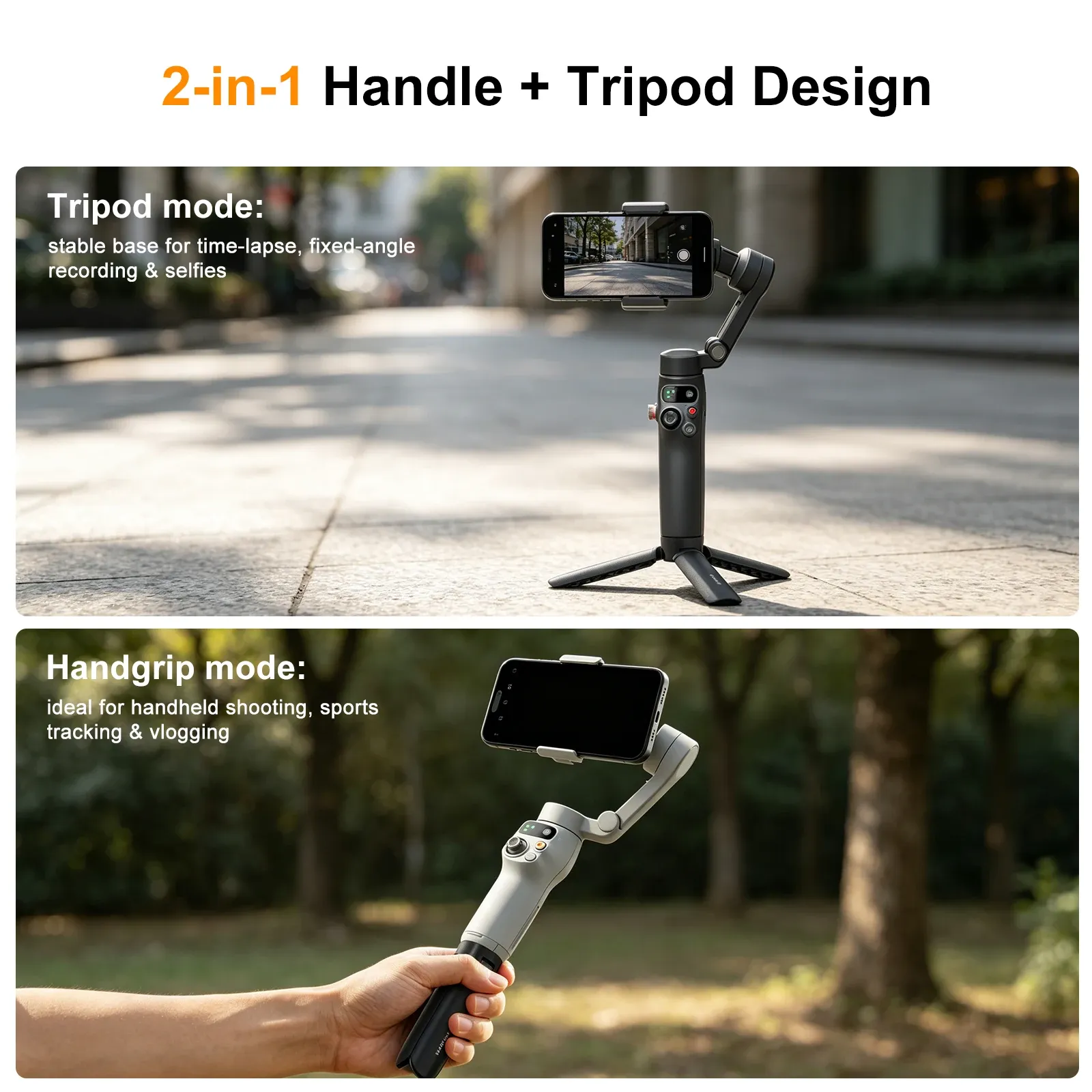 Trépied OSMO Mobile 8/OM 8, mini trépied avec vis 1/4" pour DJI OSMO Mobile 8, 7, 6, 5, 4, 3, 2, Pocket 4, 3, 2, Zhiyun Smooth Q 4, Feiyu 3