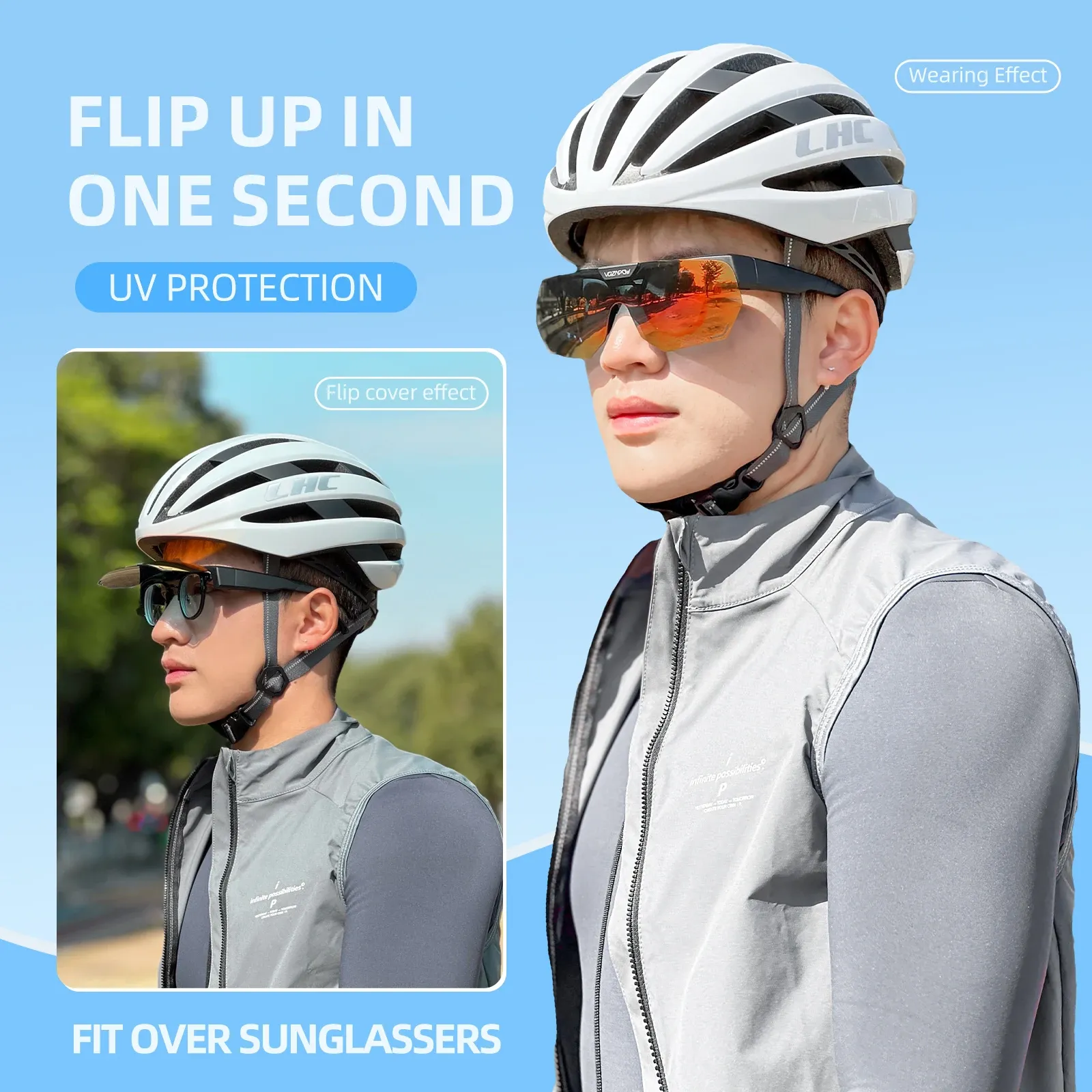 Vozapow Lunettes de Soleil Polarisées Protection UV400 pour Cyclisme, Pêche, Conduite et Randonnée 2