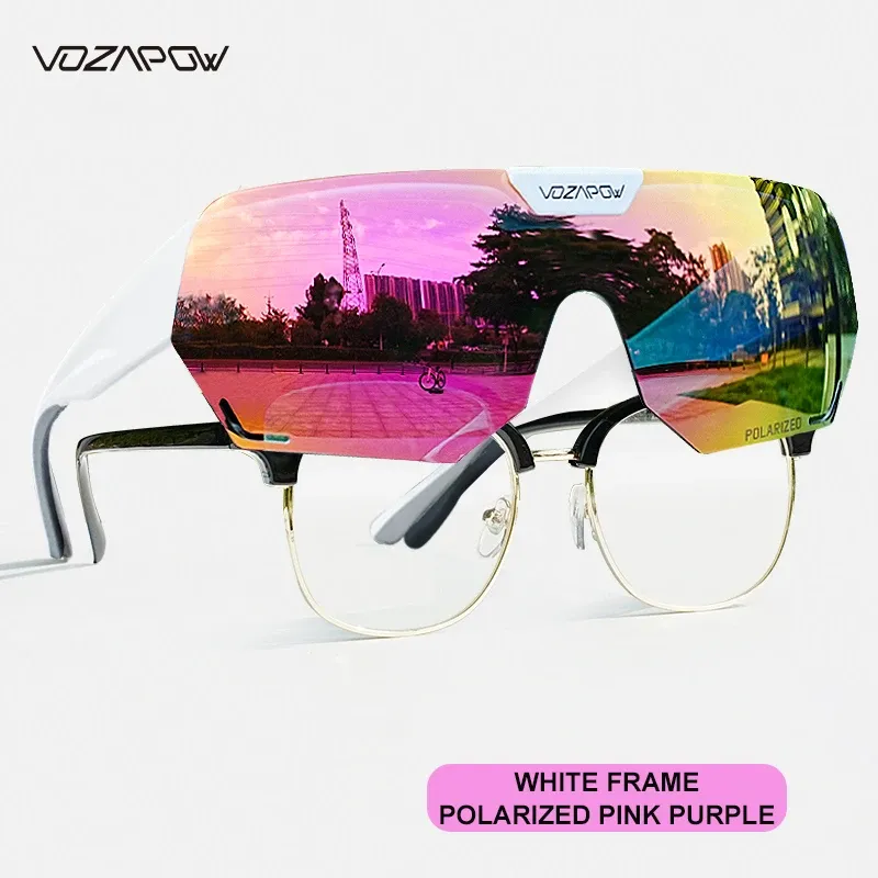 Vozapow Lunettes de Soleil Polarisées Protection UV400 pour Cyclisme, Pêche, Conduite et Randonnée 12
