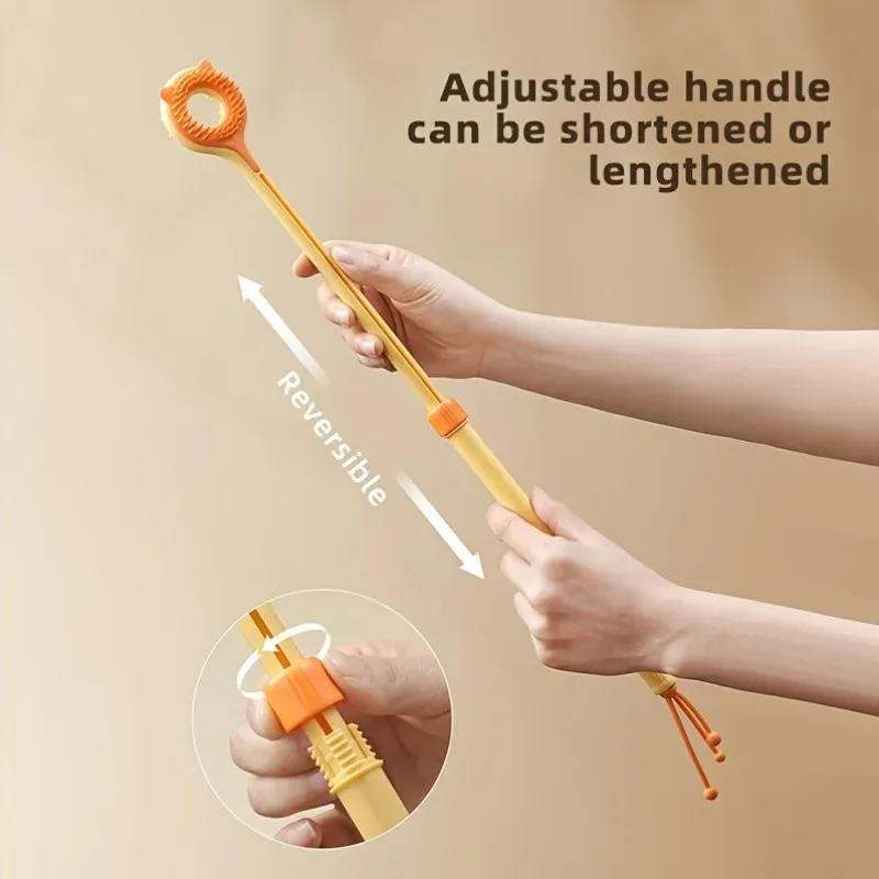 Grattoir rétractable 2 en 1 pour chat : masseur double face et baguette interactive pour le toilettage et le soulagement des démangeaisons 5