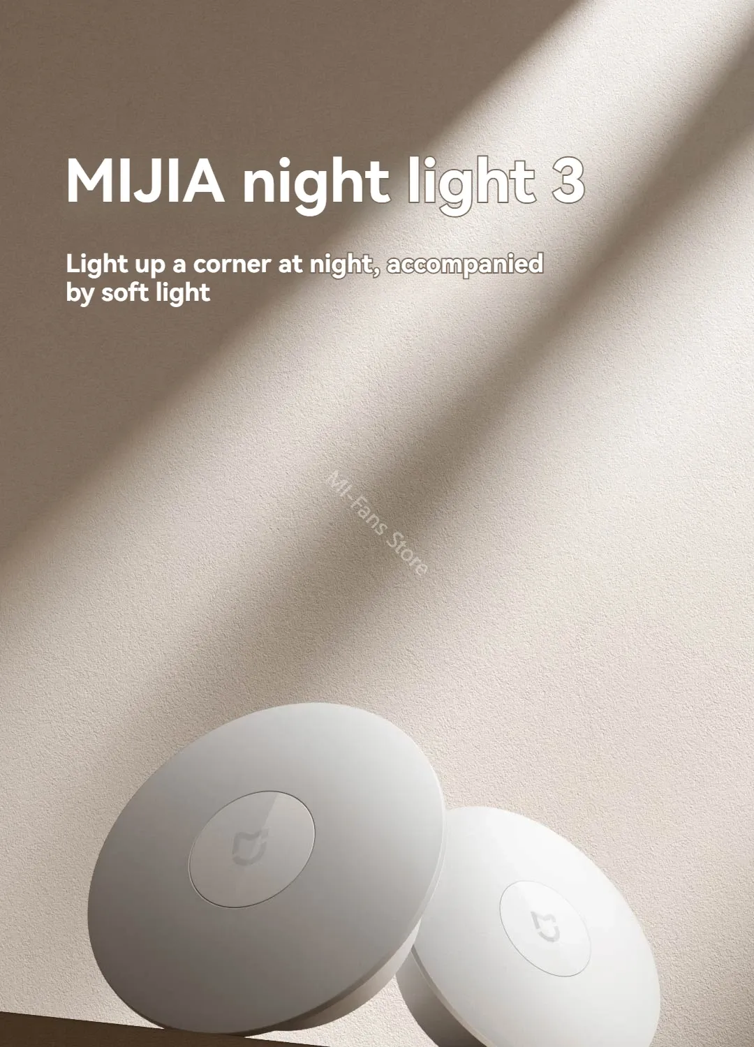 Veilleuse Mijia 3 en situation dans un intérieur élégant