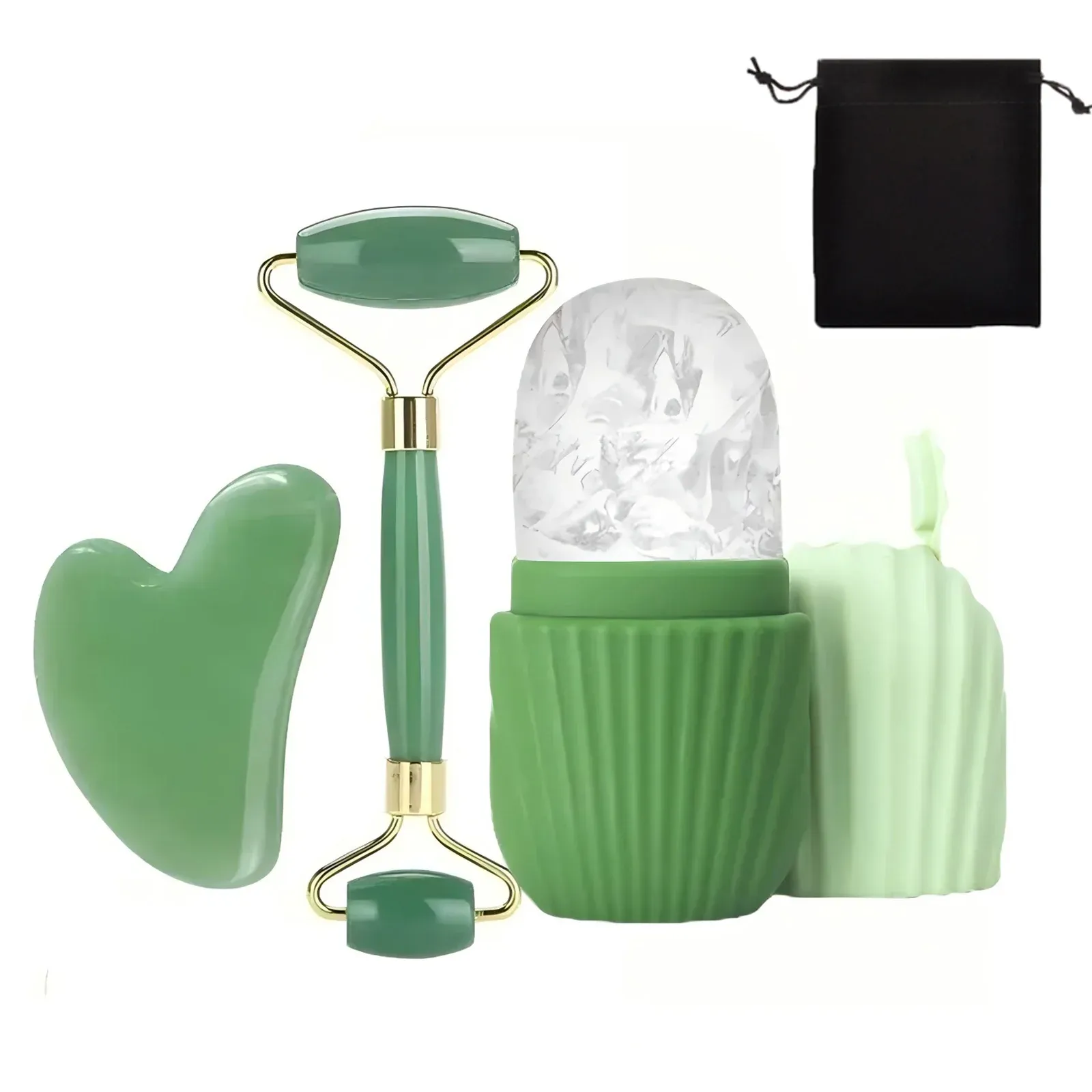 Ensemble de rouleaux de glace pour le visage 1, 2 ou 3 pièces, outils de massage Gua Sha et rouleau de massage pour le contour du visage - Image 1