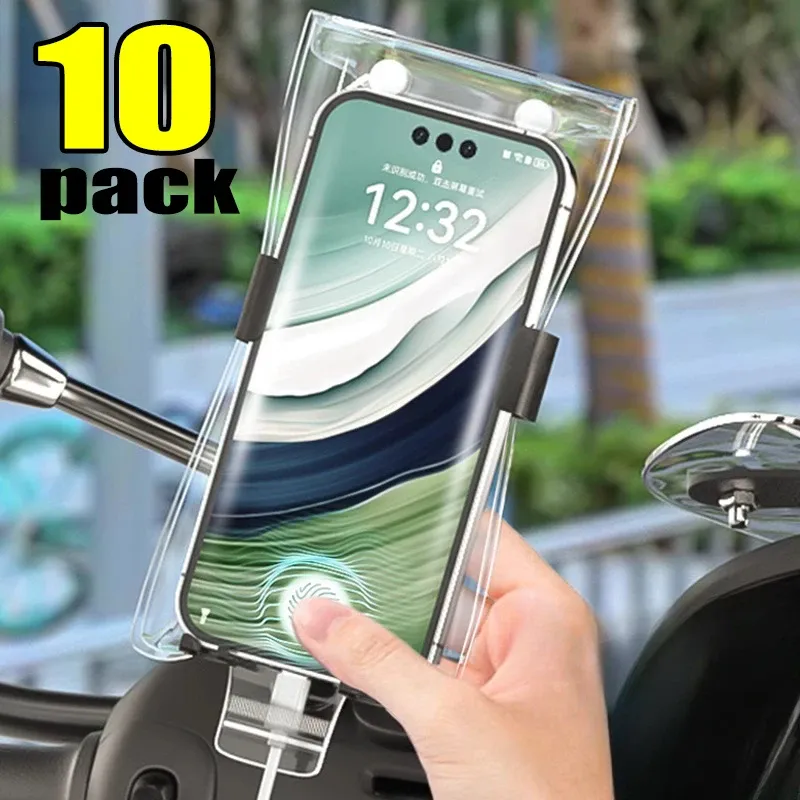 Pochette étanche transparente pour téléphone portable, lot de 1 à 10 pièces, avec écran tactile et ouverture de charge, compatible iPhone, Samsung et Xiaomi