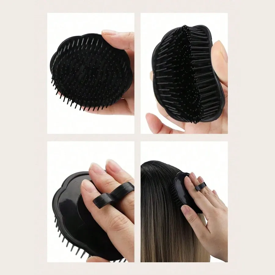 Brosse à shampooing massante pour le cuir chevelu et élimination des pellicules 2