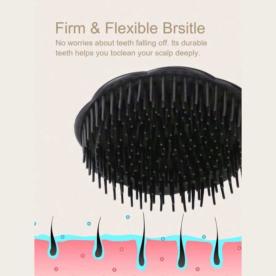Brosse à shampooing massante pour le cuir chevelu et élimination des pellicules 4