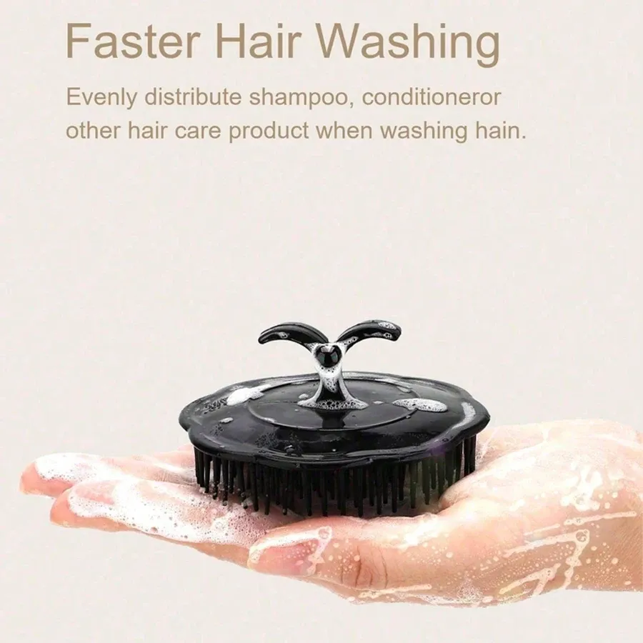 Brosse à shampooing en utilisation