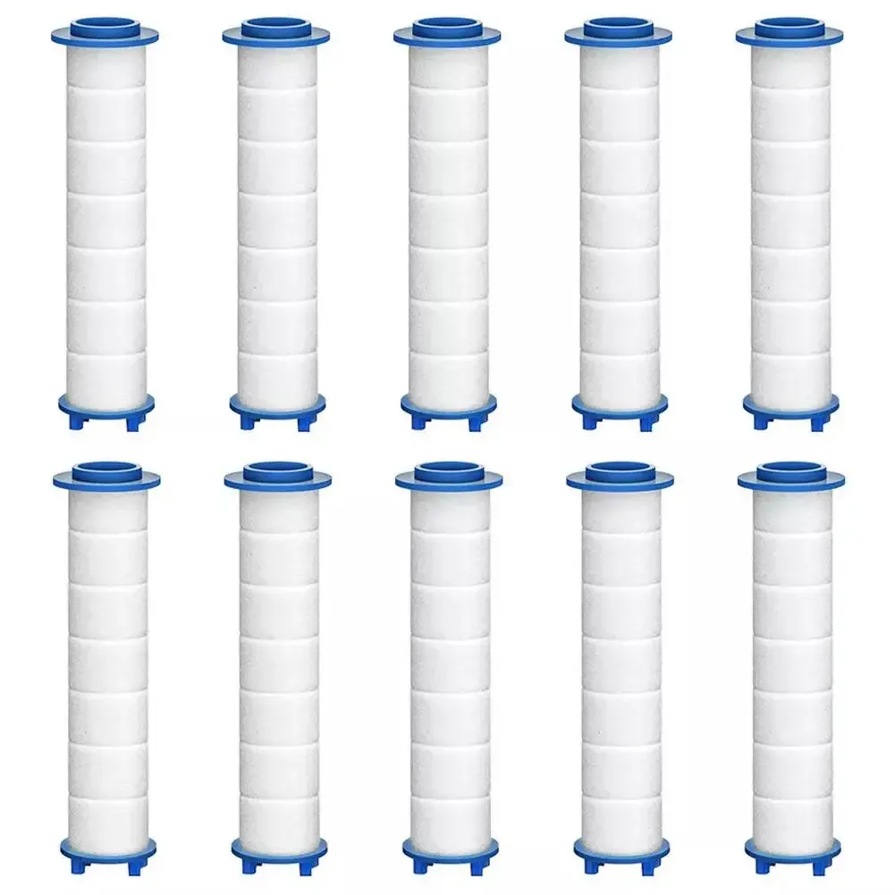Lot de 10 cartouches filtrantes de rechange en coton PP pour pommeau de douche 7