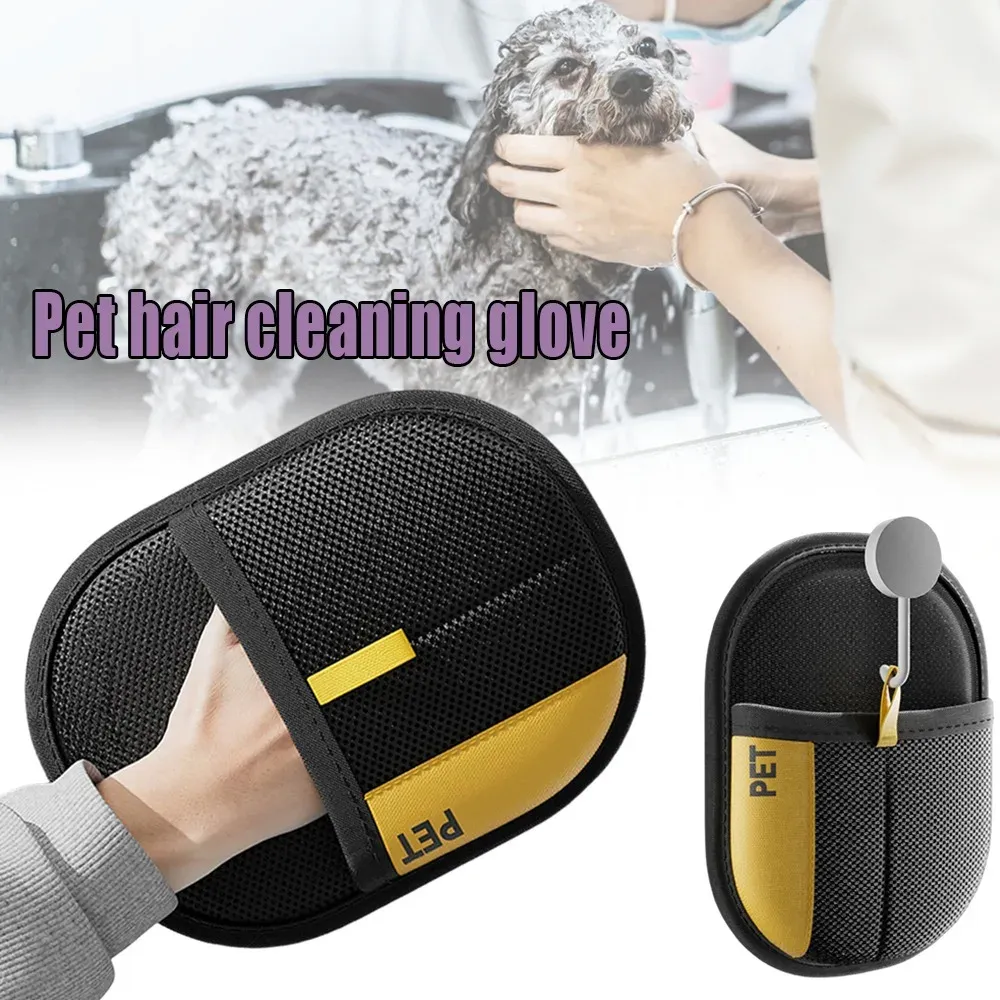 Gant électrostatique pour animaux de compagnie, outil réutilisable d'élimination des poils 1