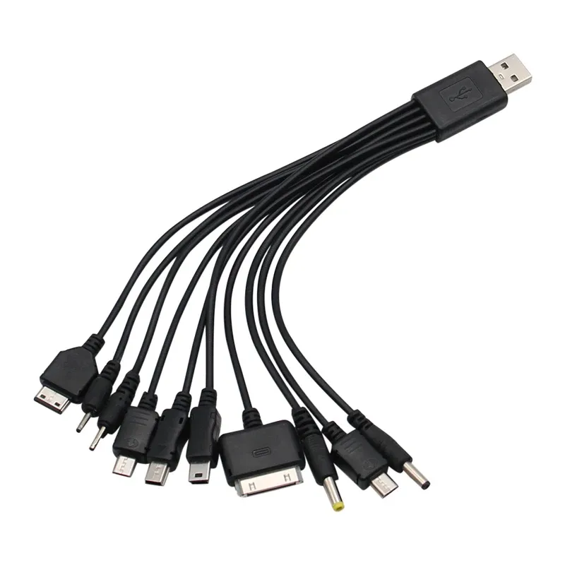 Câble de chargeur multiport présenté en gros plan