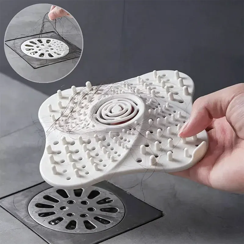 Filtre à cheveux pour douche et salle de bain, crépine anti-blocage pour évacuation domestique, attrape-cheveux, filtre d'évier, accessoire pour salle de bain et cuisine