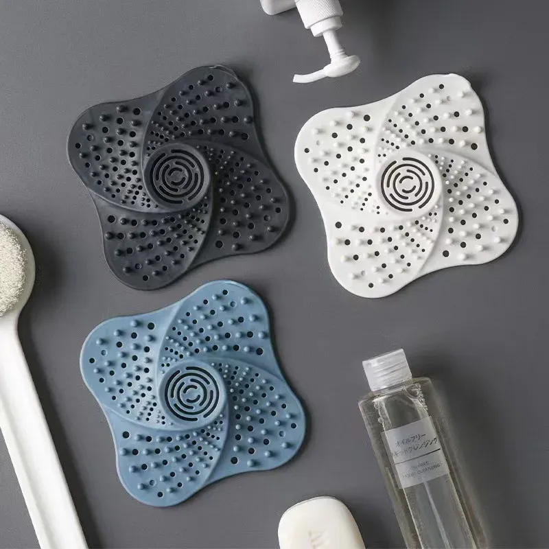 Filtre à cheveux pour douche et salle de bain, crépine anti-blocage pour évacuation domestique, attrape-cheveux, filtre d'évier, accessoire pour salle de bain et cuisine 2