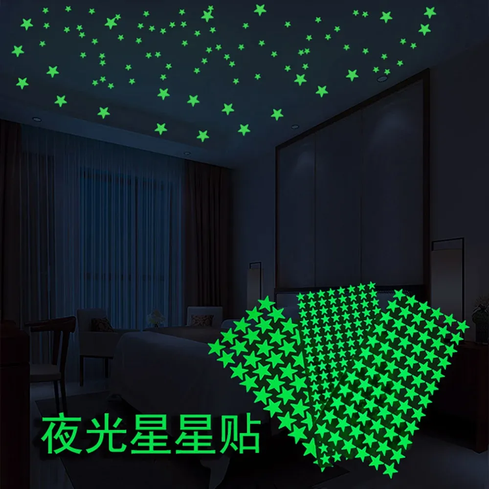 Détail des autocollants muraux lumineux étoilés