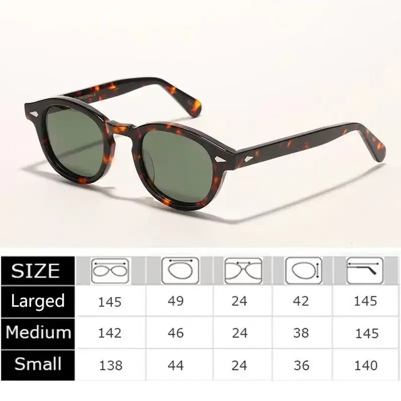 Lunettes de soleil polarisées vintage pour hommes et femmes, monture en acétate 2
