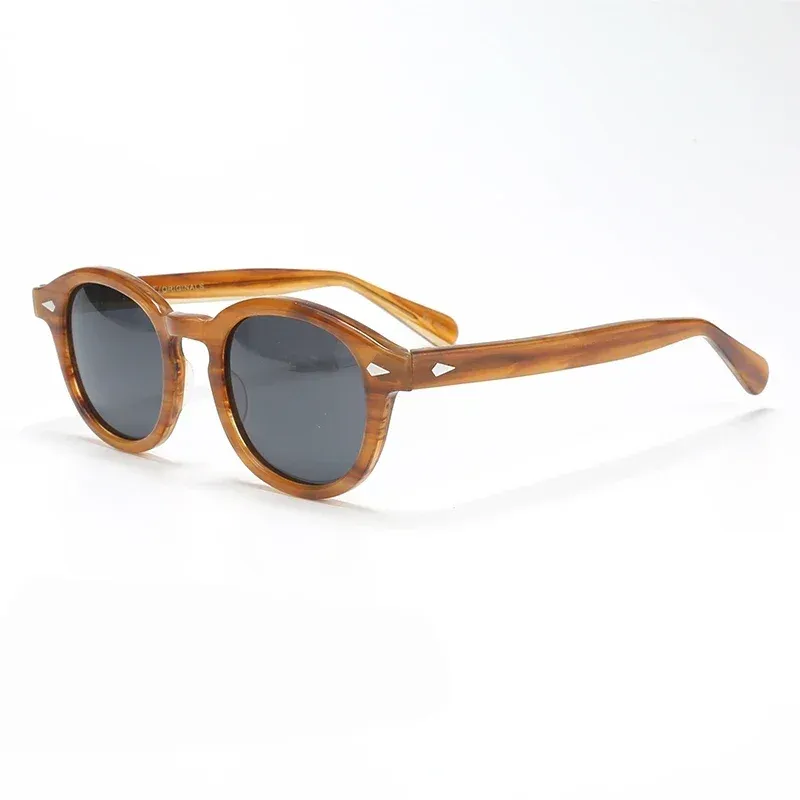 Lunettes de soleil polarisées vintage pour hommes et femmes, monture en acétate 34