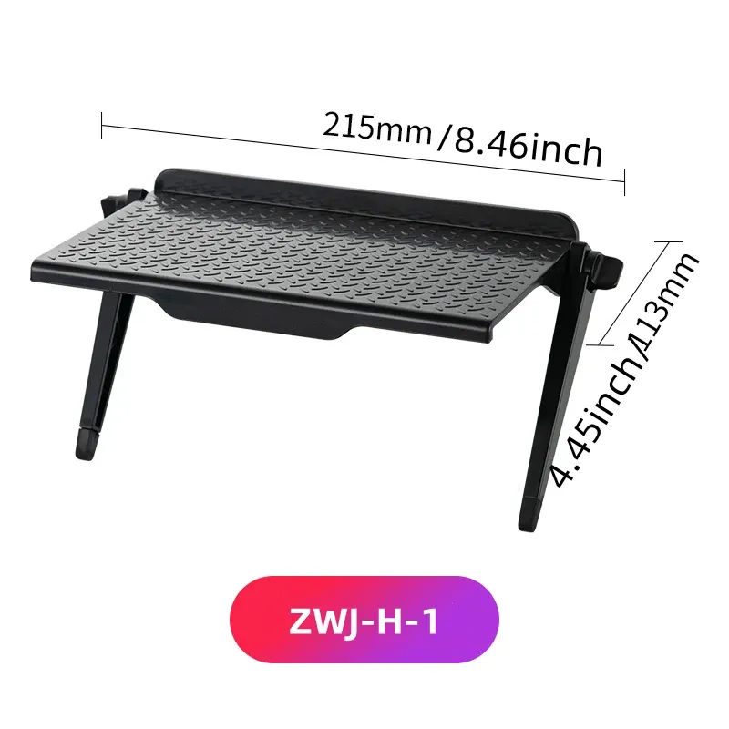 Étagère réglable pour dessus d'écran TV ou moniteur, avec 2 boîtes de rangement 7