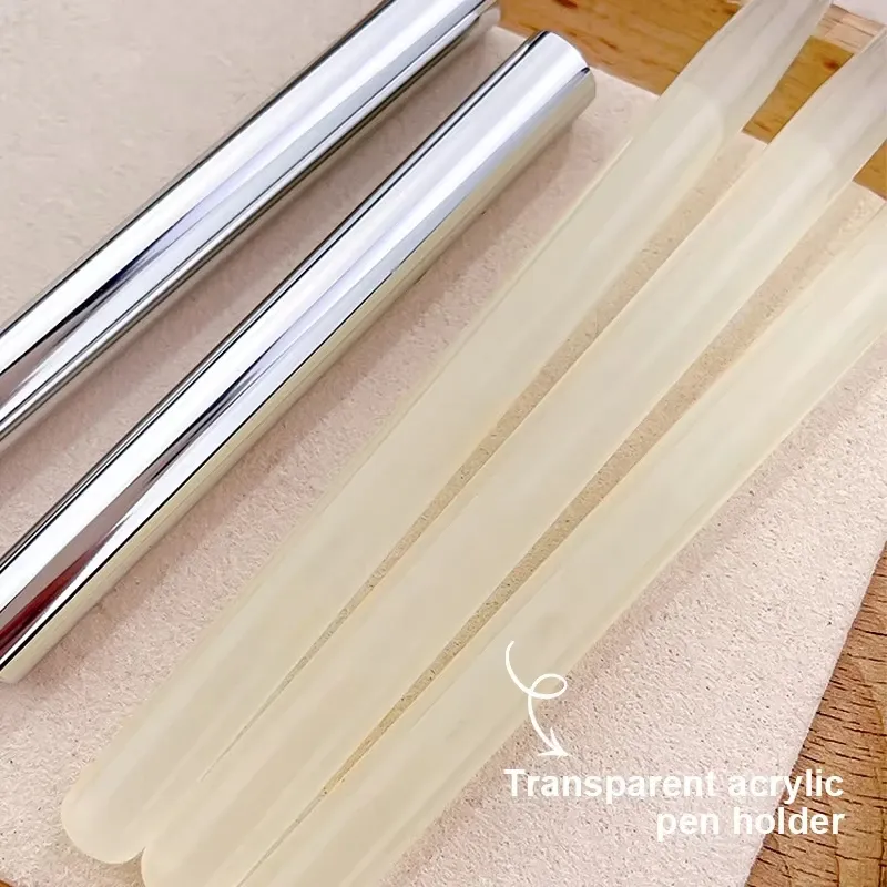 Brosse à poils durs Kaniu pour Nail Art, lot de 1 ou 2 pièces, pinceau de modélisation pour gel et stylo à rayures pour débutants 4