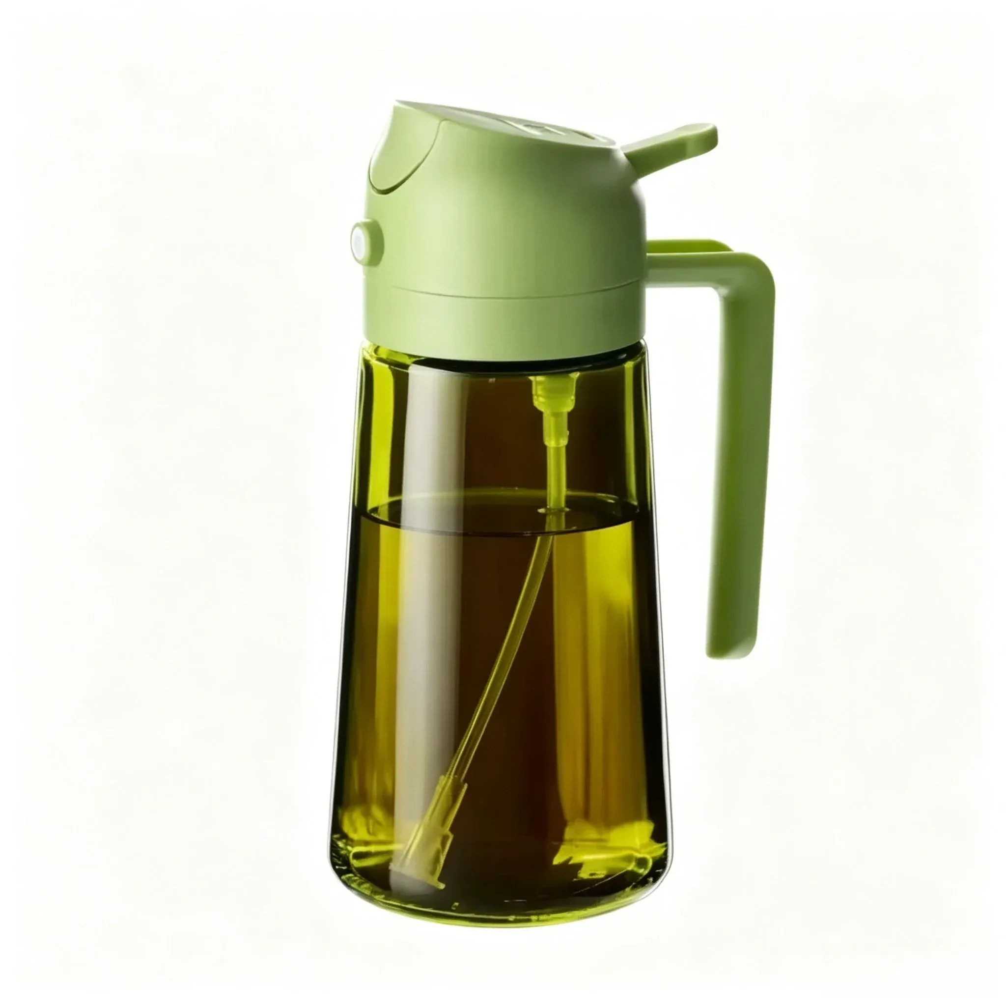 Distributeur et pulvérisateur d'huile 2 en 1 en plastique, 500 ml, bouteille étanche pour la cuisine, la friteuse à air, le barbecue et le camping 8