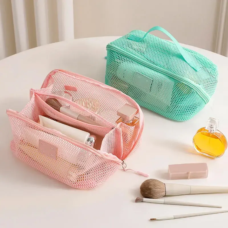Organisateur de maquillage pour femme, sac à cosmétiques de voyage à fermeture éclair