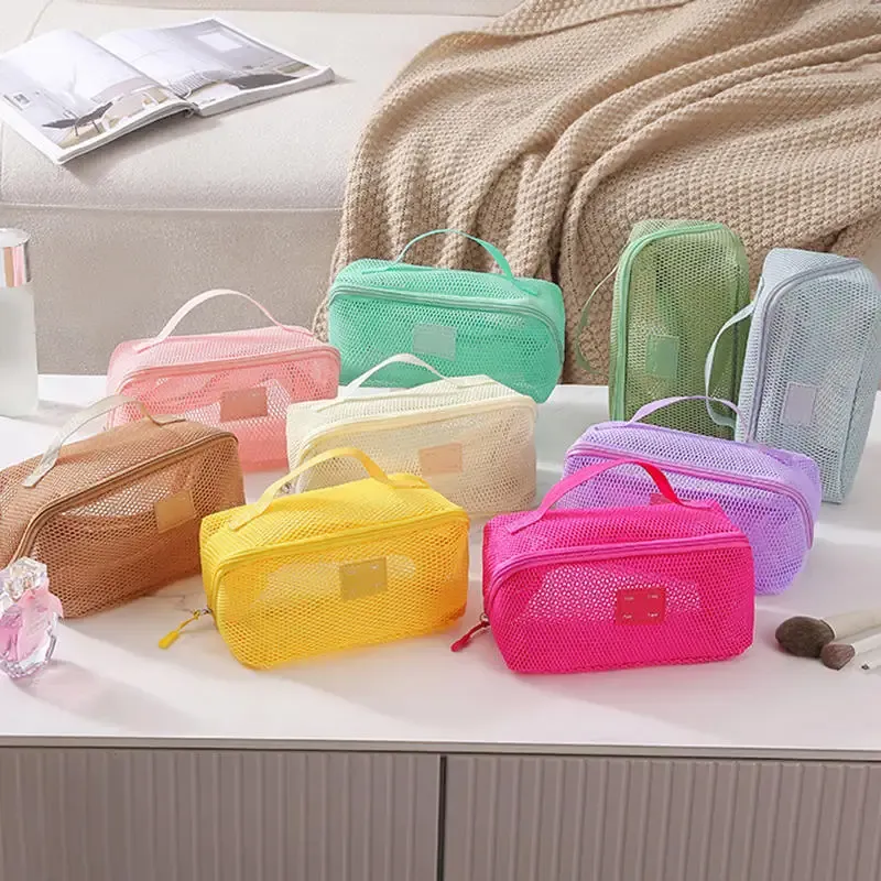 Organisateur de maquillage pour femme, sac à cosmétiques de voyage à fermeture éclair 3