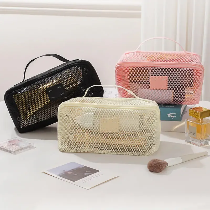 Organisateur de maquillage pour femme, sac à cosmétiques de voyage à fermeture éclair 5