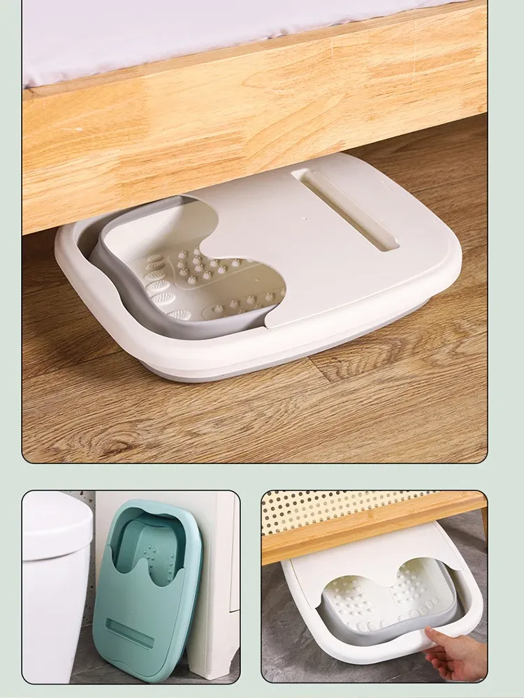 Bain de pieds pliable, détail du design