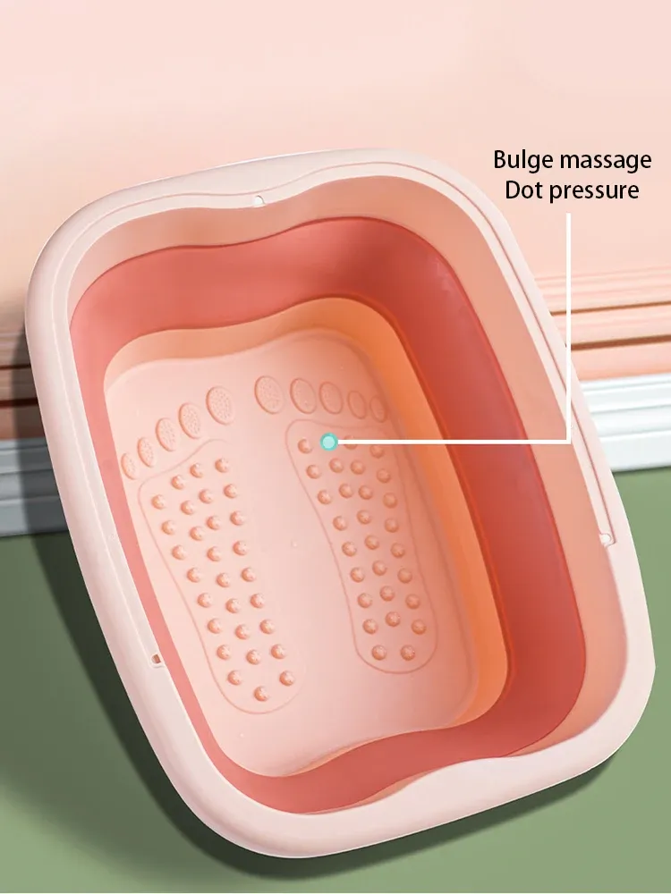 Bain de pieds pliable, pliage et rangement