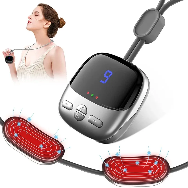 Masseur cervical portable intelligent 2025 avec chauffage électrique, technologie EMS et TENS