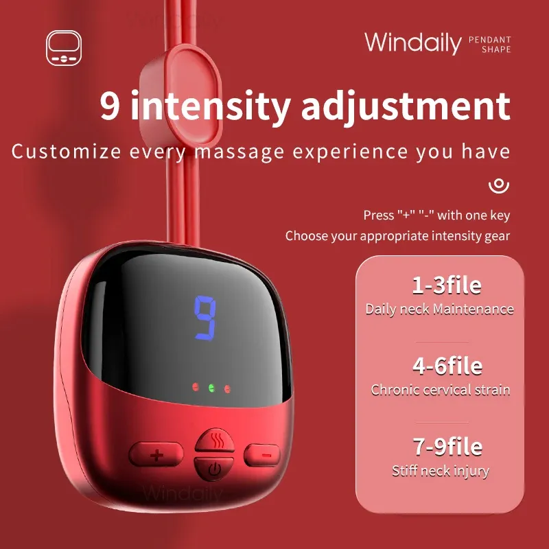 Masseur cervical portable intelligent 2025 avec chauffage électrique, technologie EMS et TENS 5