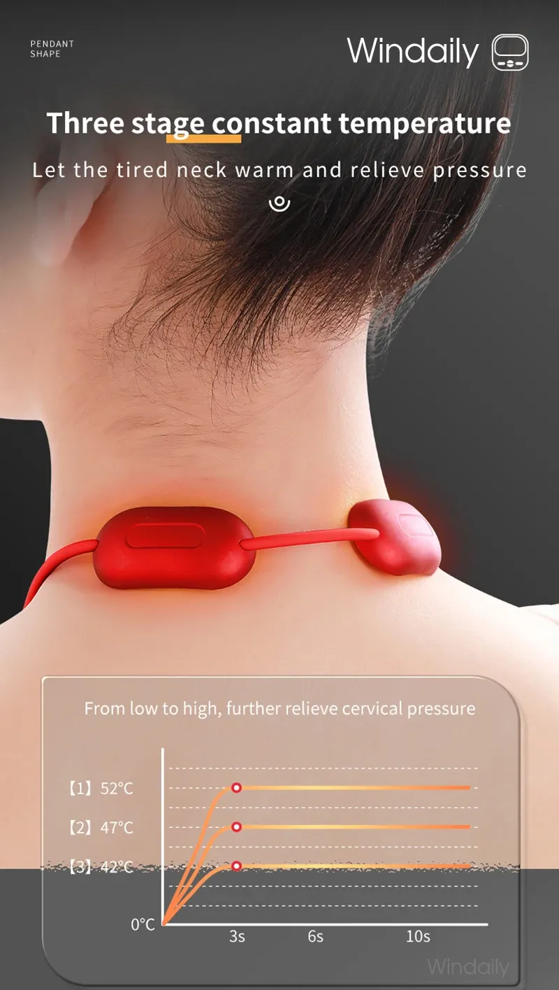 Masseur de cou portable, détails des électrodes