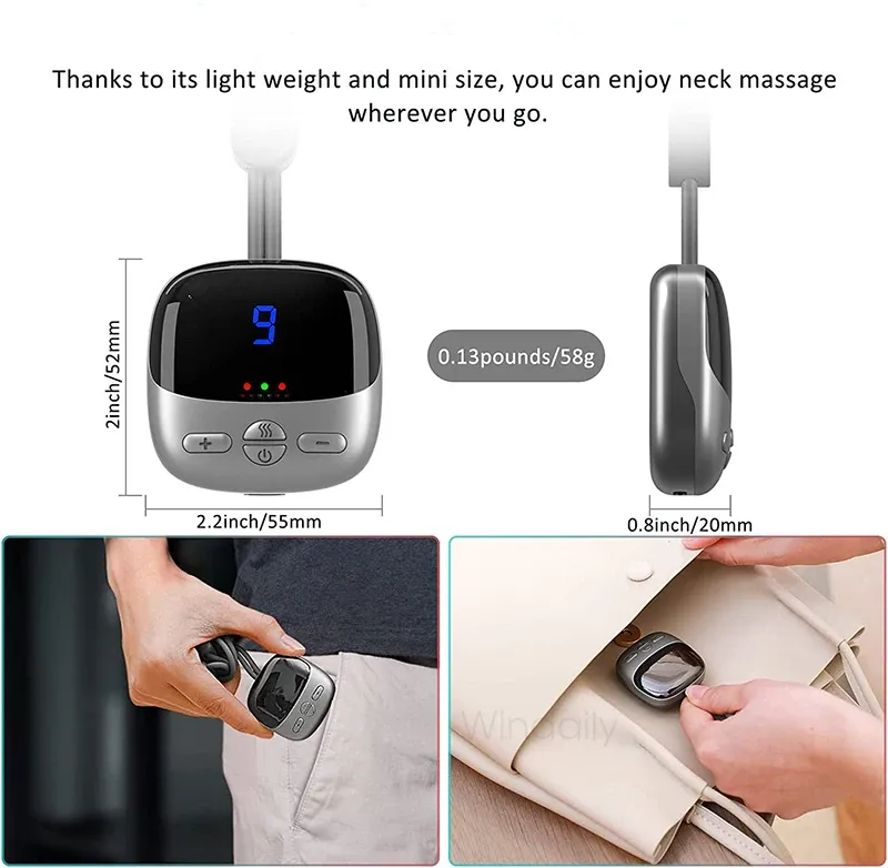 Masseur de cou portable, électrodes