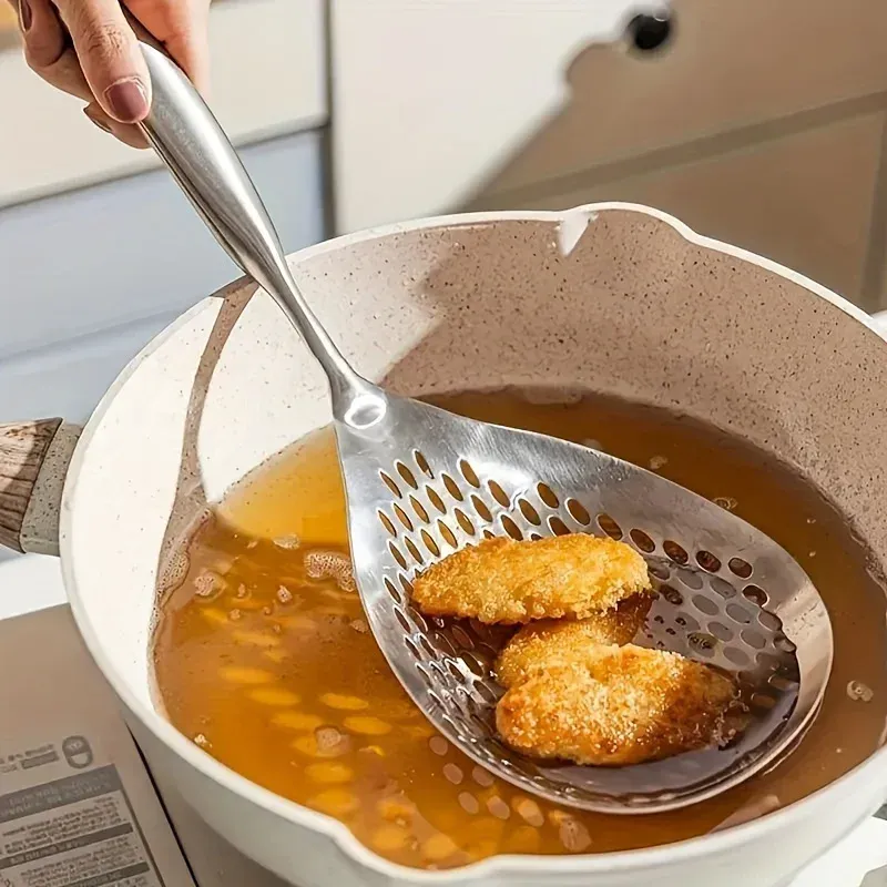 Grande écumoire en acier inoxydable pour la friture et la cuisine, ustensile de cuisine (1 pièce) 2