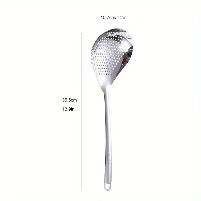 Grande écumoire en acier inoxydable pour la friture et la cuisine, ustensile de cuisine (1 pièce) 6