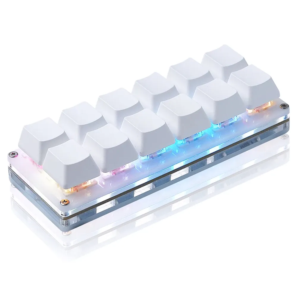 Mini clavier de jeu mécanique à 12 touches, clavier à une main, filaire USB-C, compatible OSU!, programmable et à commutateurs interchangeables à chaud 2