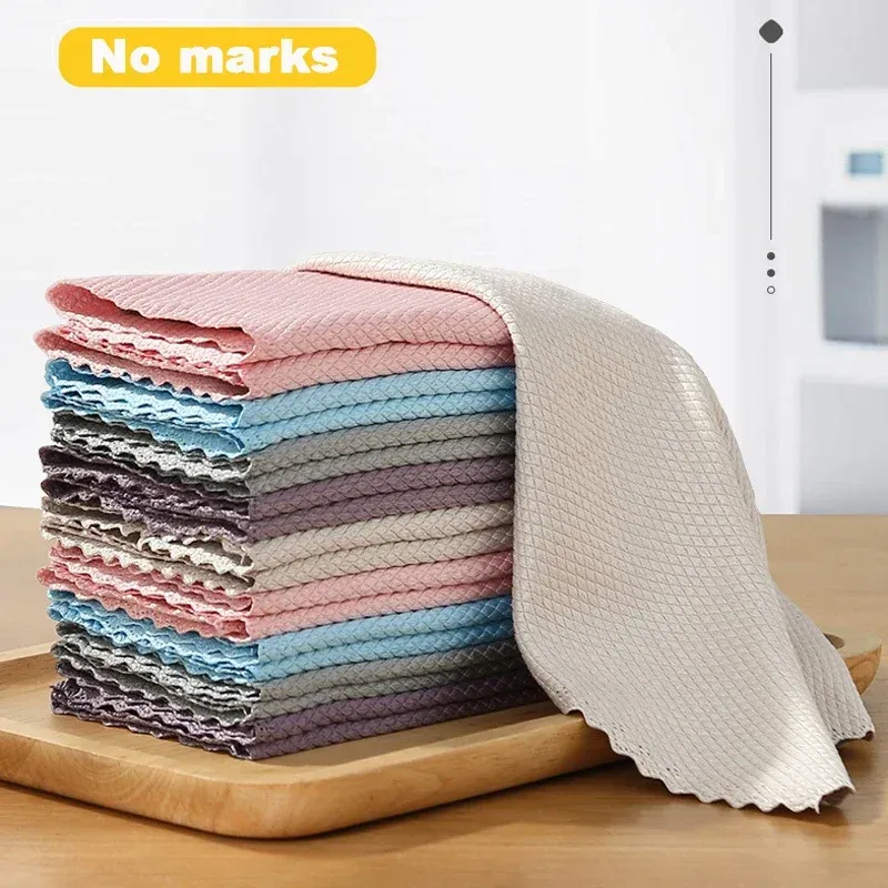Chiffon de nettoyage en microfibre à motif écailles de poisson