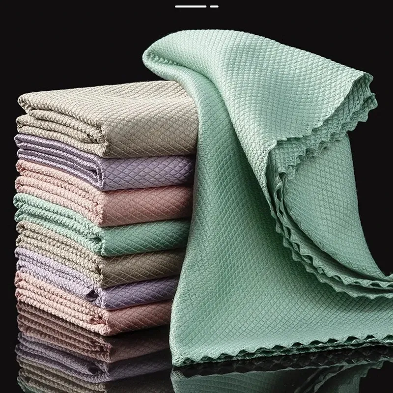 Chiffon microfibre en situation d'utilisation