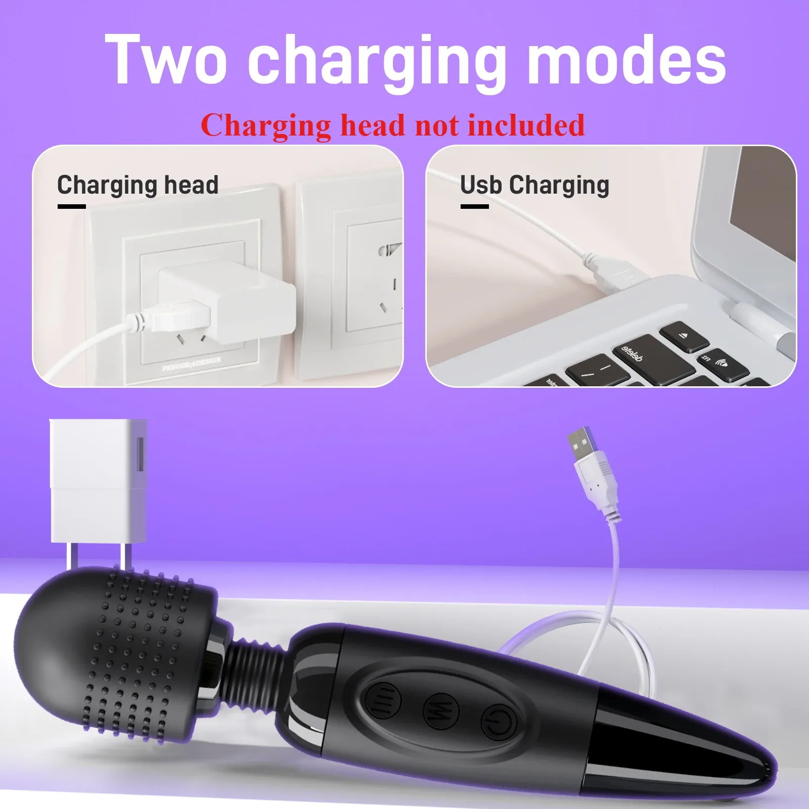 Détail du bâton de massage électrique portable