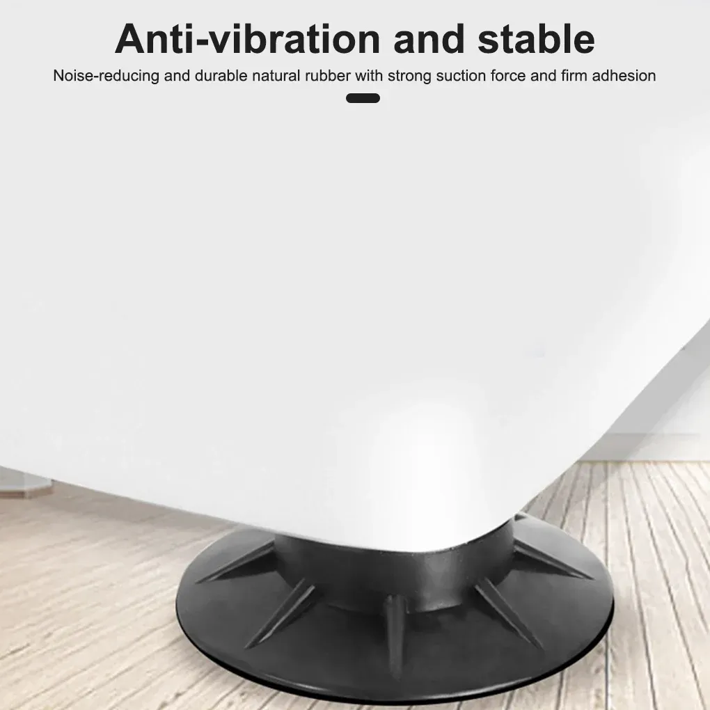Coussinets anti-vibrations pour pieds de machine à laver, lot de 4, en caoutchouc antidérapant et silencieux 5