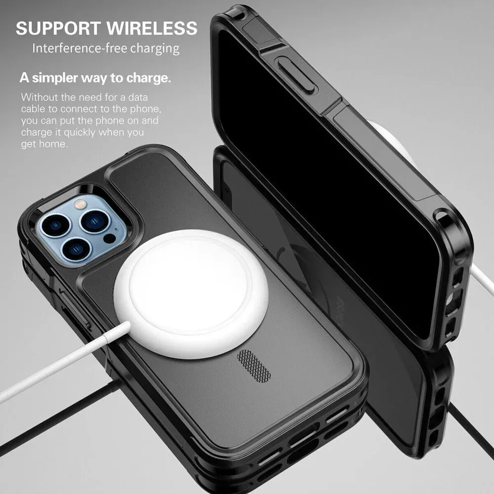 Coque magnétique MagSafe mate et antichoc pour iPhone 17, 16, 15, 14, 13, 12 (Pro, Pro Max, Mini, Plus) 4