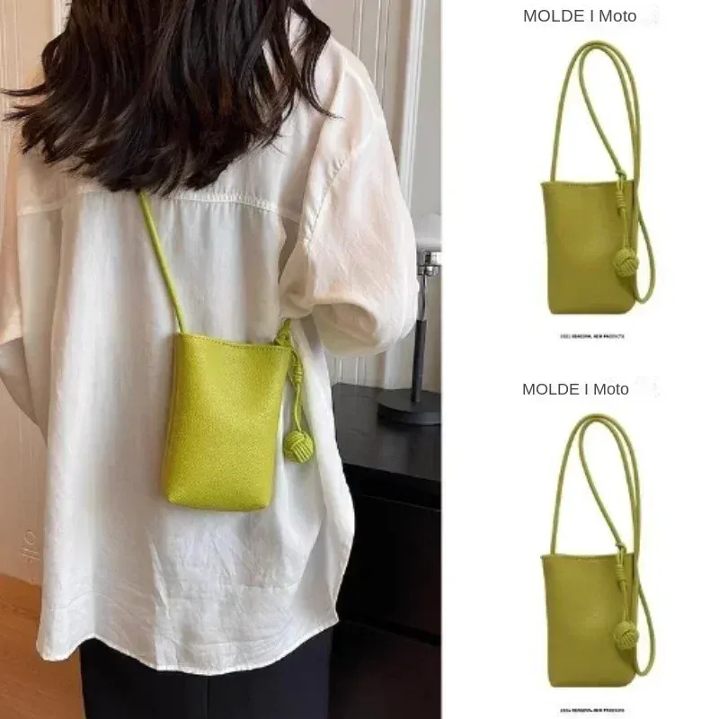 Petit sac à bandoulière en cuir pour femme, compatible smartphone - Image 1