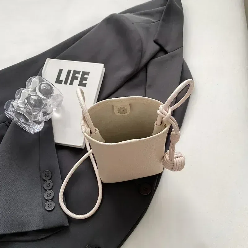 Petit sac à bandoulière en cuir pour femme, compatible smartphone 4