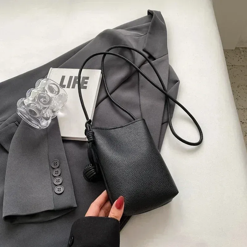 Petit sac à bandoulière en cuir pour femme, compatible smartphone 14