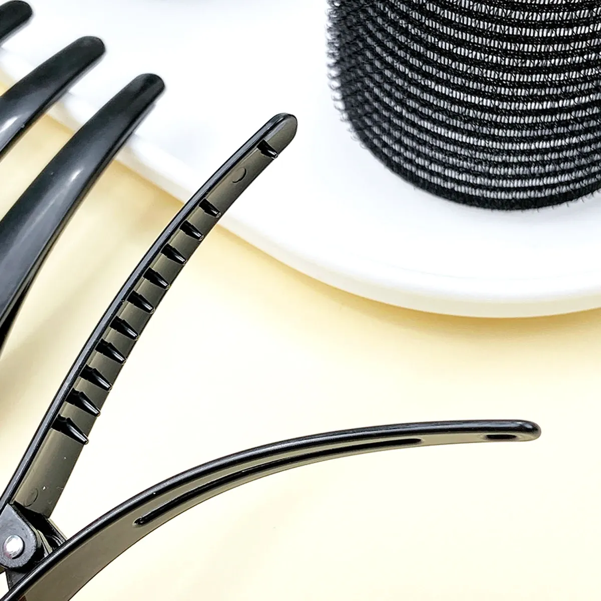 Lot de 16 bigoudis auto-adhésifs sans chaleur, pinces à cheveux pour boucles sans chaleur, volume pour franges, outils de coiffure DIY 6