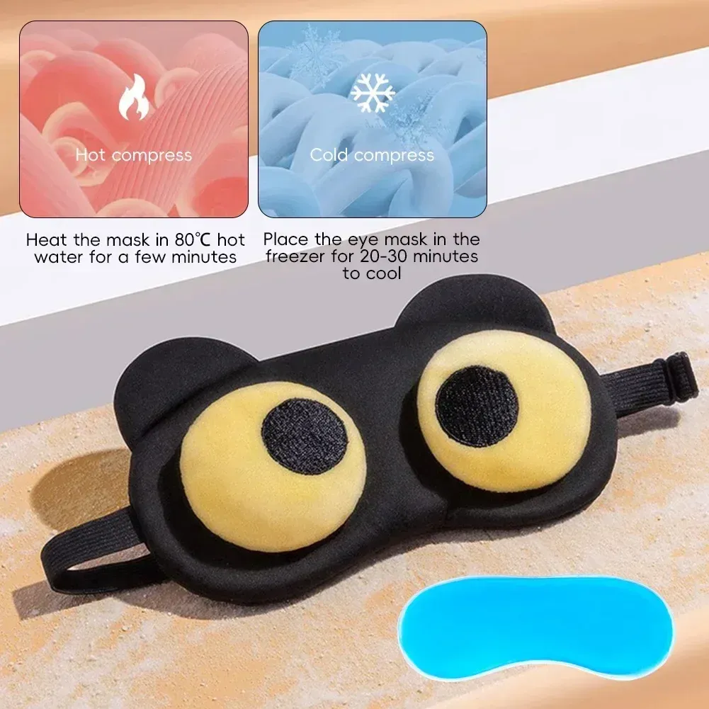 Masque de sommeil pour les yeux, respirant, en polyester, soulageant la fatigue, idéal pour les voyages 3