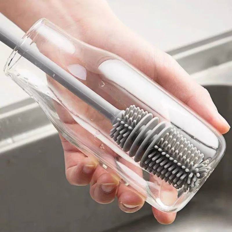 Détail de la tête en silicone de la brosse