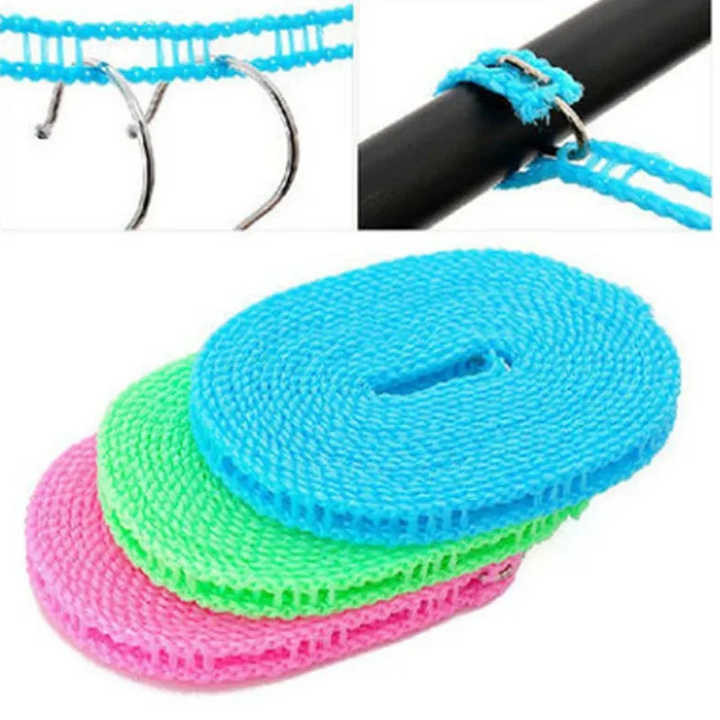 Corde à linge portable 5/8/10 m, antidérapante et coupe-vent, pour séchage de couette, voyage et plein air 4